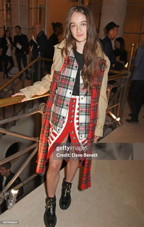 Raffey Cassidy wearing Burberry at the Burberry September 2017 